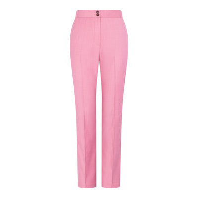 Women's 3 Piece Tailored Fit Plain Pink Formal Office Suit