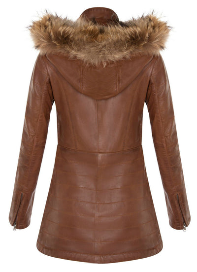 Giacca parka in pelle trapuntata da donna - Curitiba