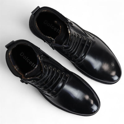 Men's Biker Lace-Up Ankle Boots