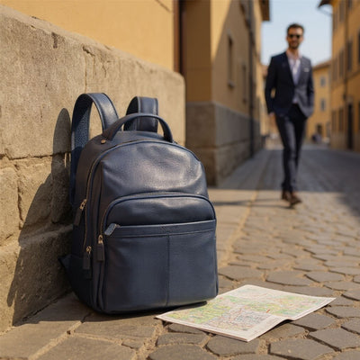 Genuine Leather Vintage Rucksack Laptop Bag Travel Backpack - Capri