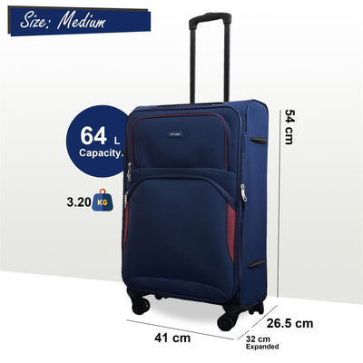 Expandable Soft 8 Wheel Lightweight Suitcase Luggage Travel Bags Set