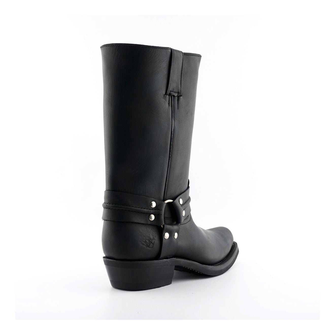 Grinders Unisex Black Western High Leather Boots- Renegade Hi