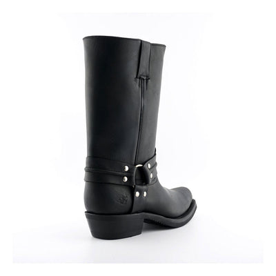 Grinders Unisex Black Western High Leather Boots- Renegade Hi