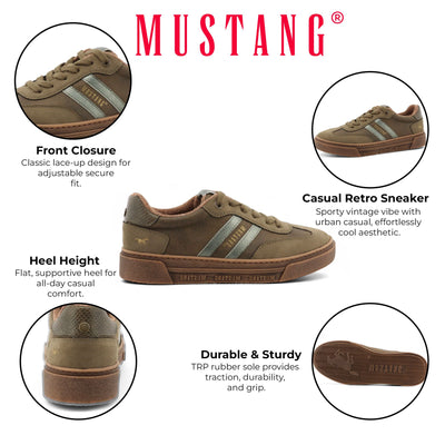 Mustang Women's Olive Green Street Platform Sneakers Shoes