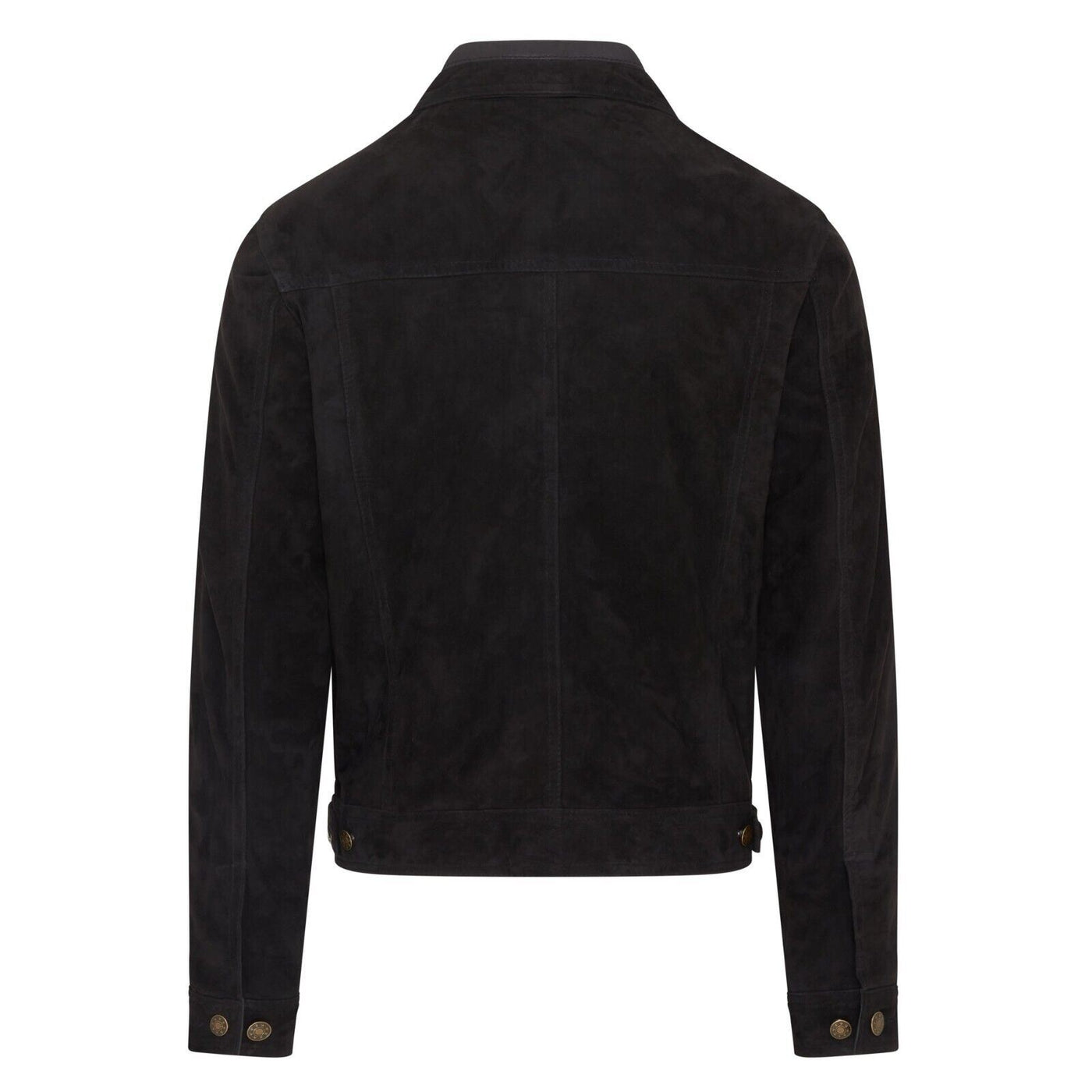 Mens Trucker Goat Suede Western Leather Jeans Jacket - Yangon