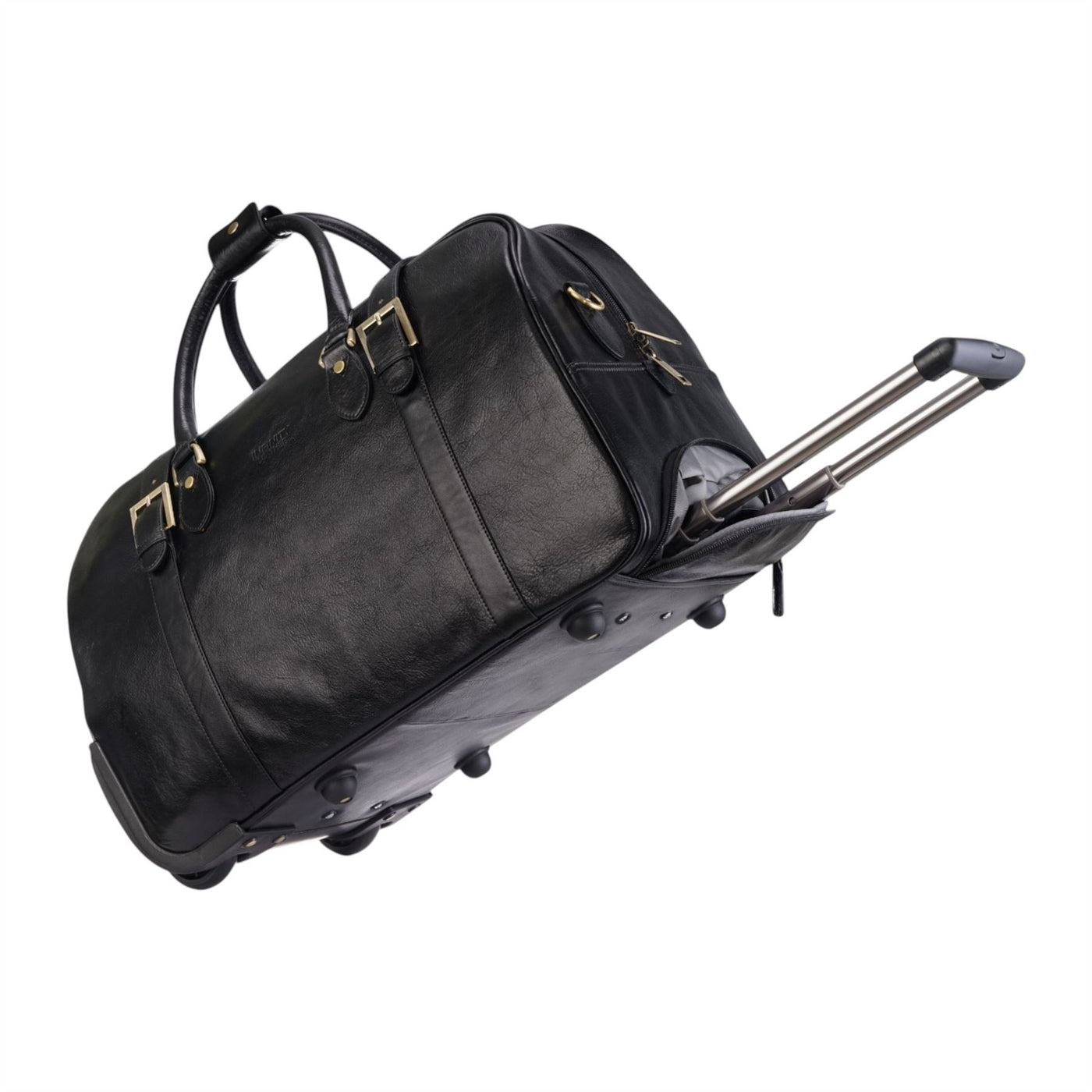 Genuine Leather Wheeled Holdall Duffle Travel Cabin Bag - Holt