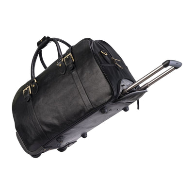 Genuine Leather Wheeled Holdall Duffle Travel Cabin Bag - Holt