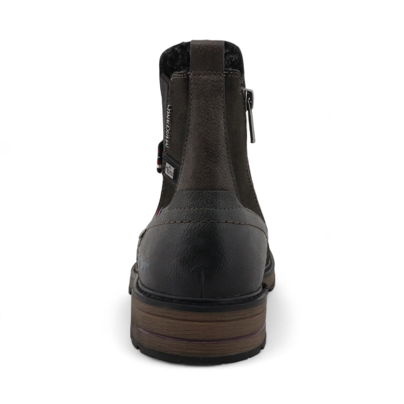 Mustang Men's Dark Grey Water-Resistant Chelsea Ankle Boots