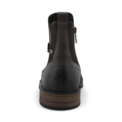 Mustang Men's Dark Grey Water-Resistant Chelsea Ankle Boots