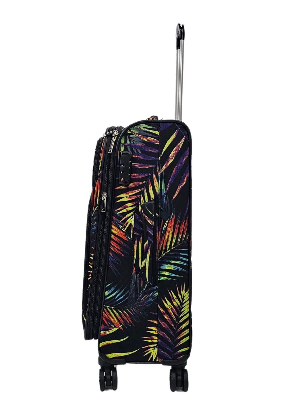 Lightweight Print Suitcases 8 Wheel Luggage Travel Soft Bags Set