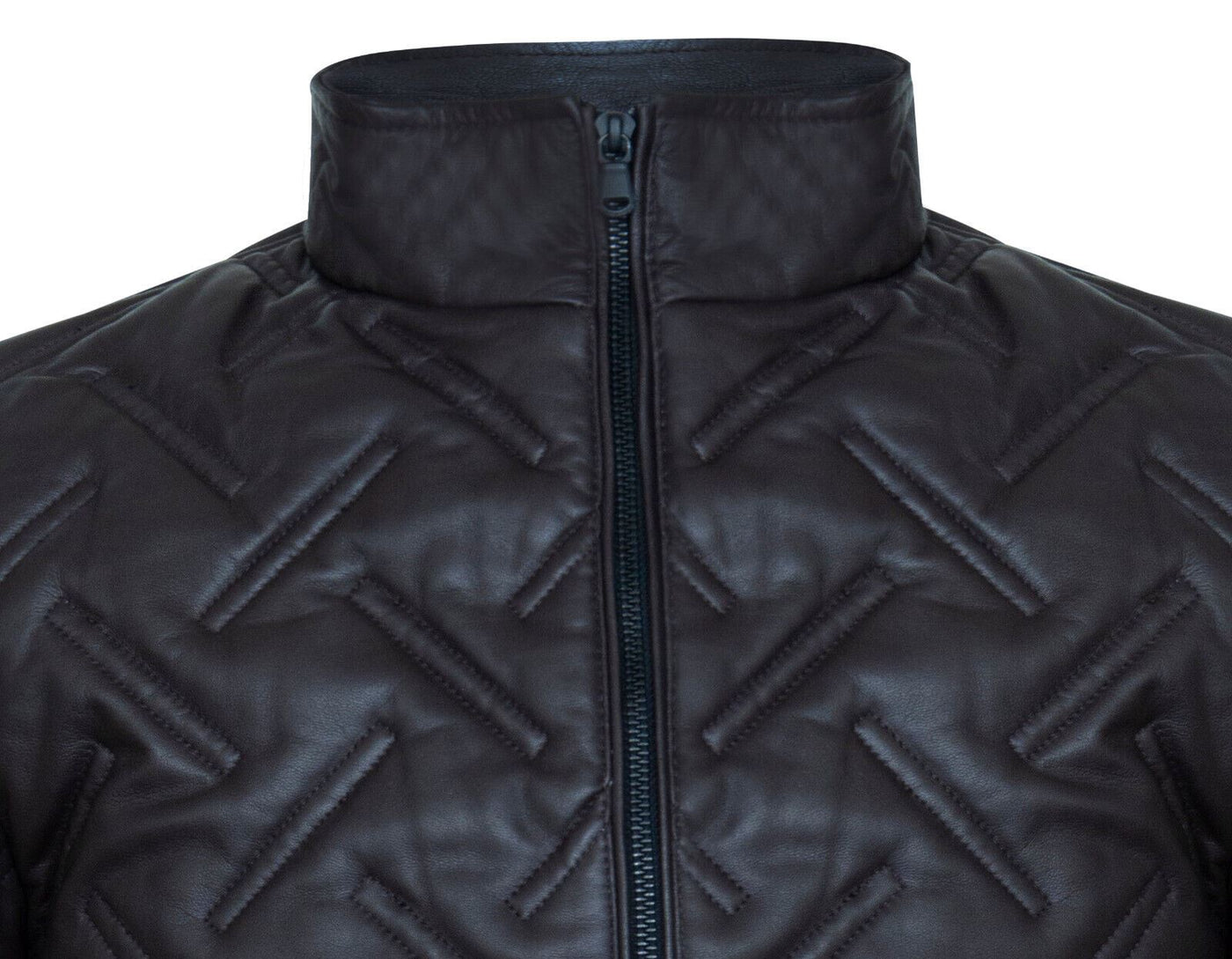 Mens Quilted Leather Bomber Jacket - Taunton - Upperclass Fashions 