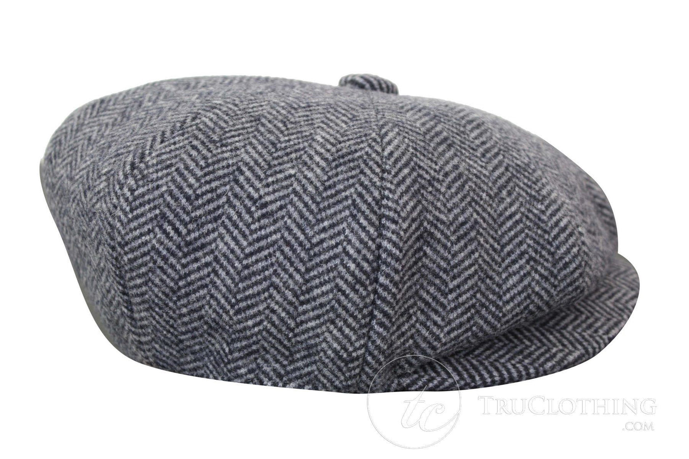 Mens Peaky Blinders Grey Tweed Gatsby Flat Baker Hat