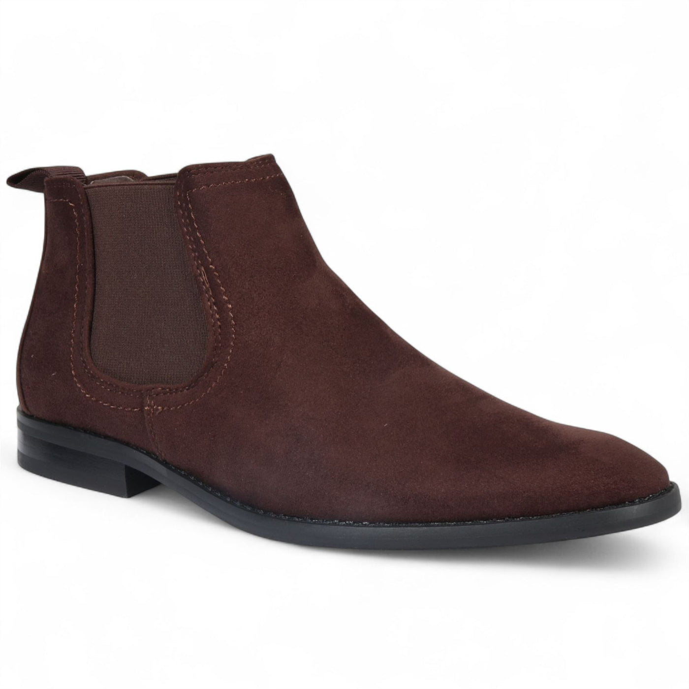 Men's Suede Chelsea Boots Real Leather Lined Slip-On