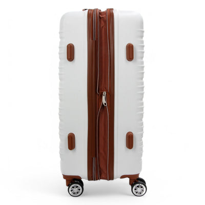 Expandable Hard Shell ABS Suitcase Set 8 Wheel Robust Travel Case Holiday Luggage