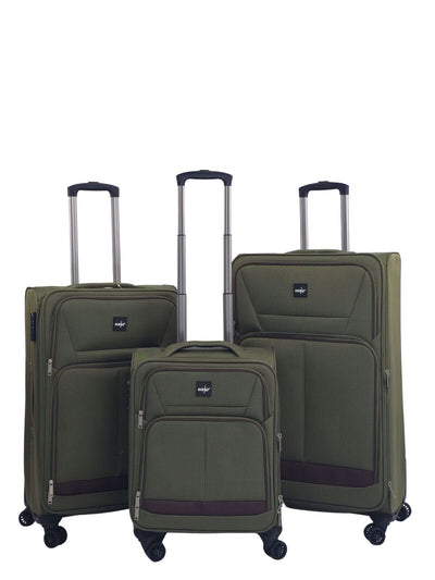 Soft 3 pcs Luggage Suitcase Set Cabin Light Travel Bags