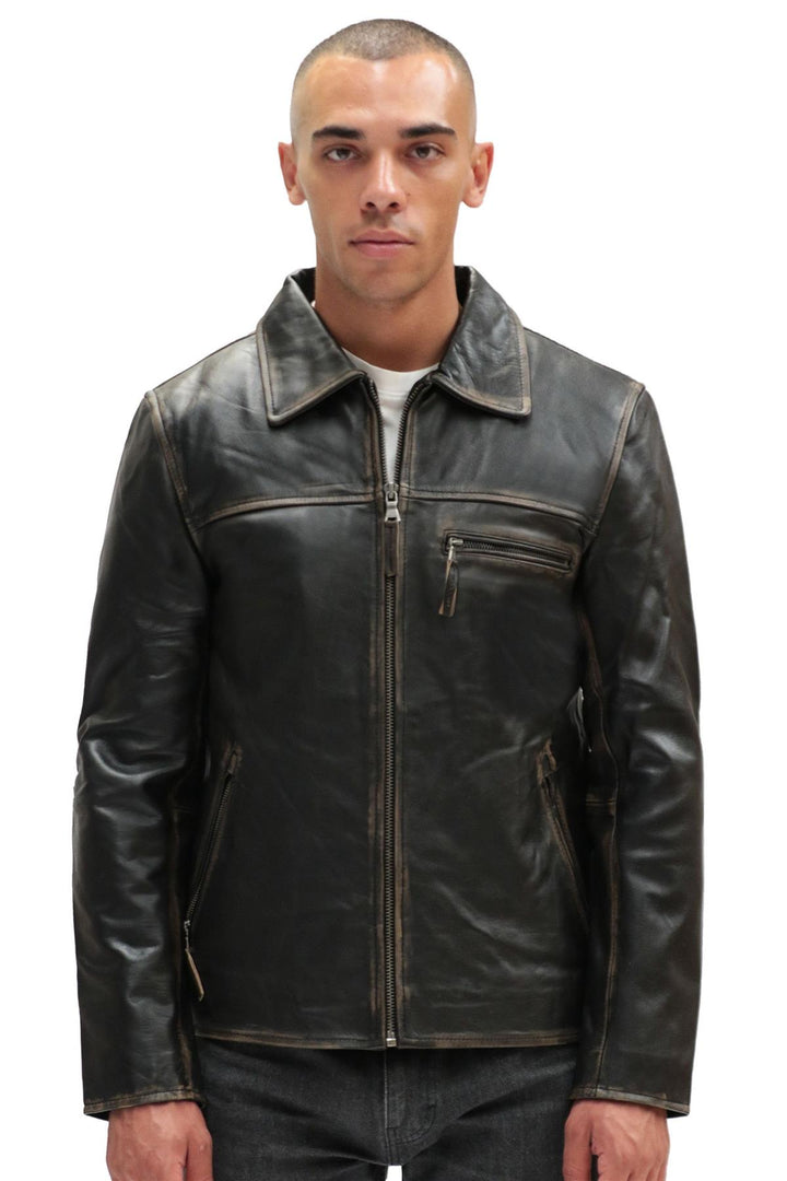 Men's Harrington Cow Hide Leather Jacket-Lima – Infinity Leather