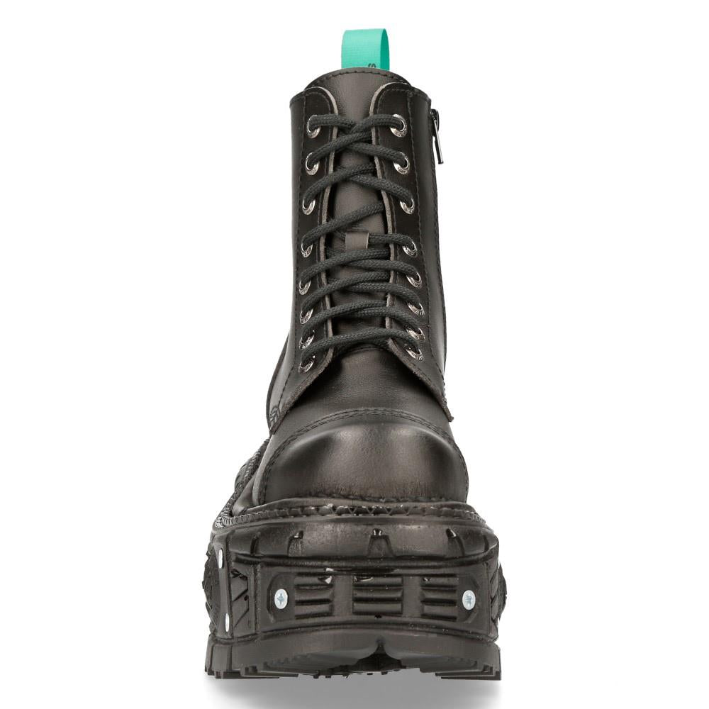 New Rock Vegan Leather Combat Platform Boots- TANKMILI083C-V2