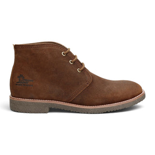 Panama Jack Men's Brown Leather Waterproof Lace-Up Desert Boots - Gael C38