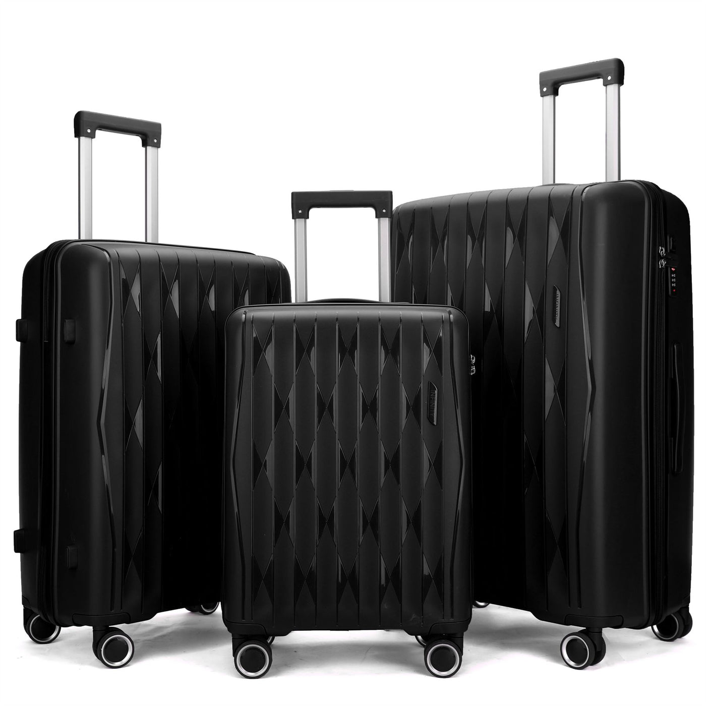 Hard Shell Suitcase Cabin TSA Luggage Travel Set