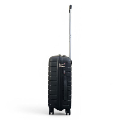 Hard Shell Black PP Dual 4 Wheels Luggage Travel Cabin Holiday Suitcase Set