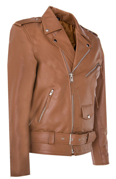 Mens Cow-Hide Black Brando Jacket -Venice
