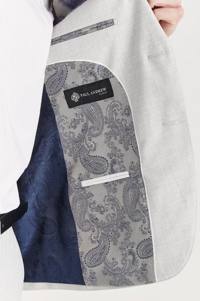 Men's Silver Lightweight Summer Single-Breasted Blazer