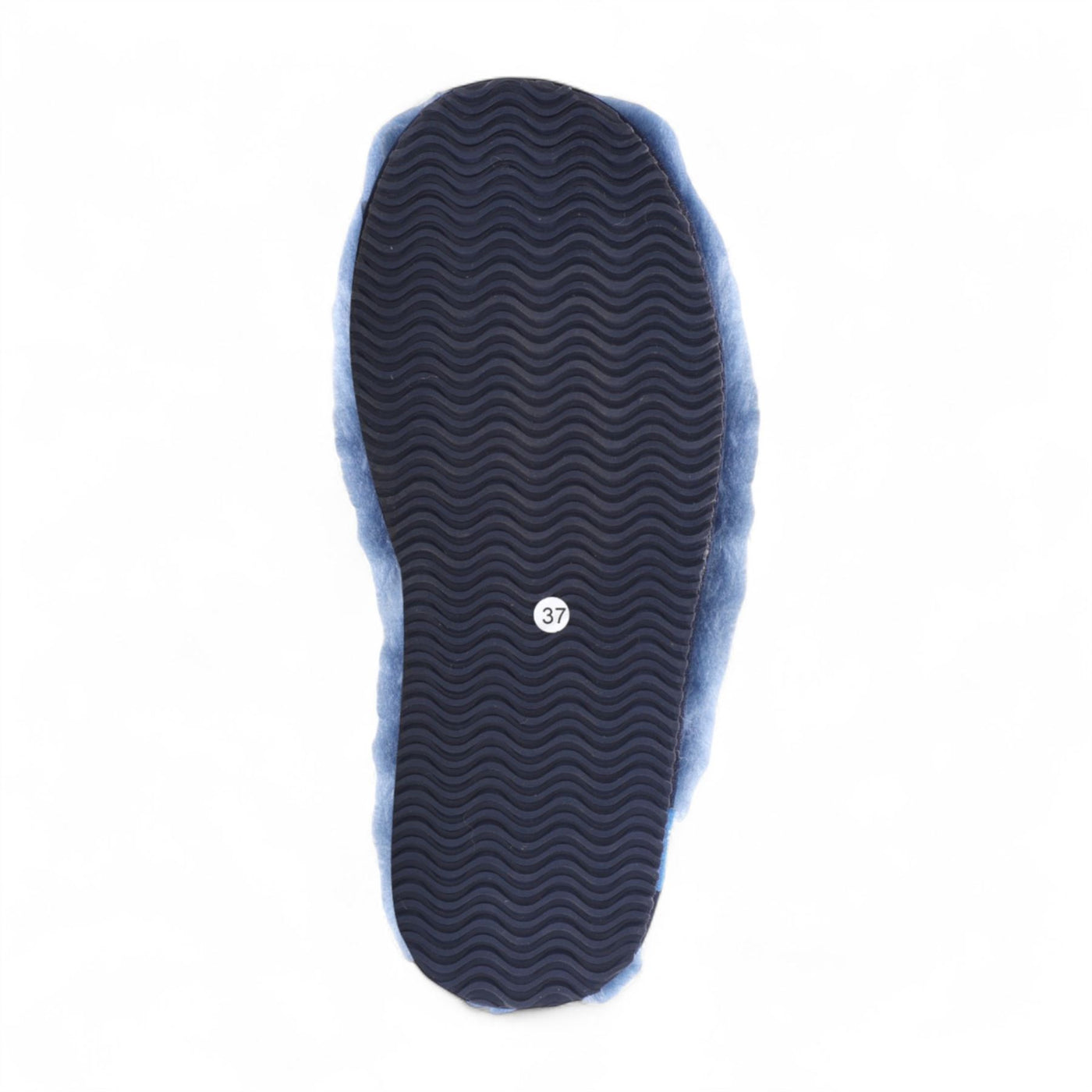 Women's Sheepskin Slippers Navy Warm Winter Fur Mule - Aurora