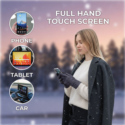 Womens Italian Leather Winter Studded Design Soft Wool Lining Gloves - L-GLV-601