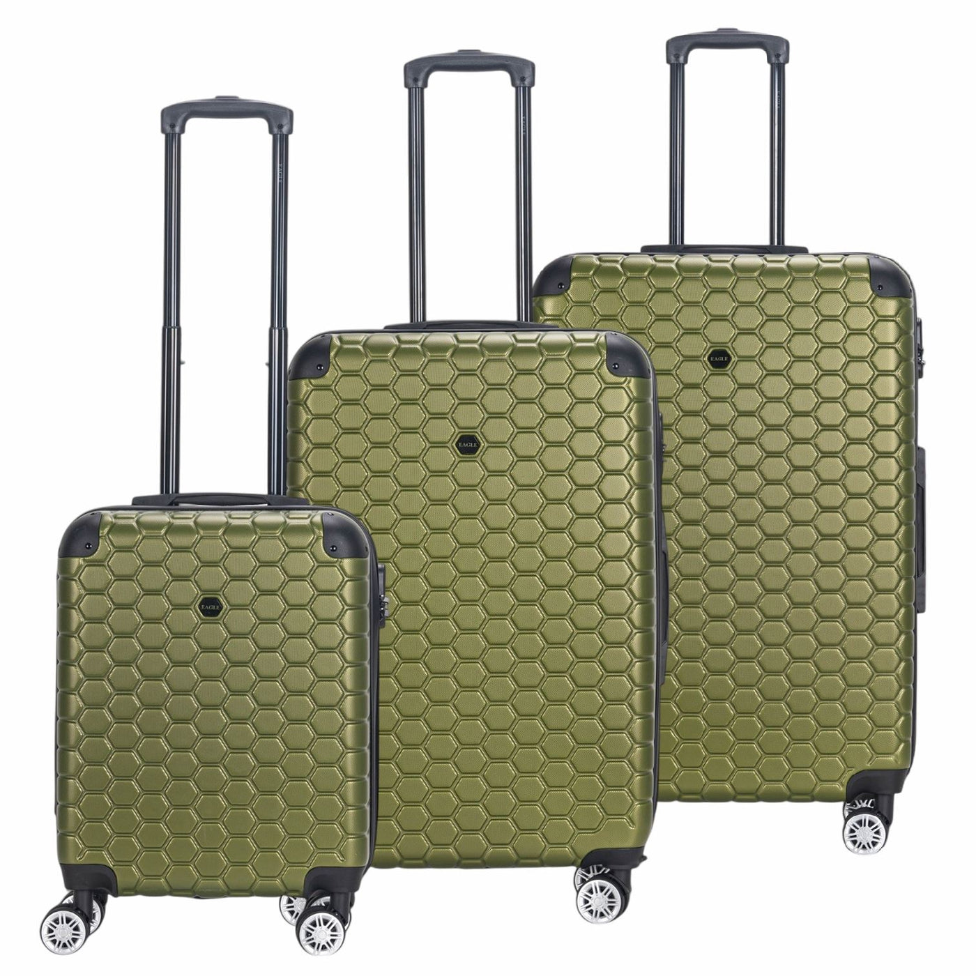Expandable Hard Shell ABS 8 Wheel Luggage Travel Cabin Holiday Bags Suitcase Set