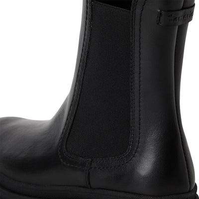 Tamaris Womens Black Leather Classic High Pull-On Chelsea Ankle Boots