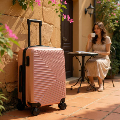 Hardshell Suitcase Set Robust 8 Wheel Luggage Cabin Case Bag