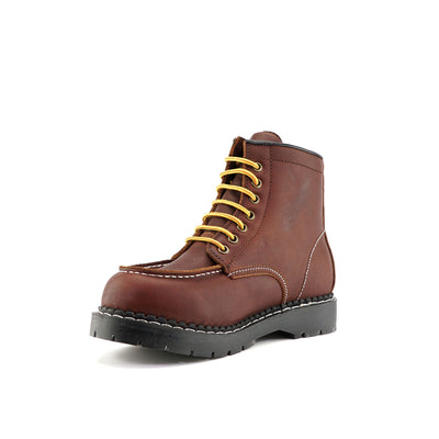 Grinders Unisex Burgundy Leather Western Vintage Indy Boots - Ryan ACS