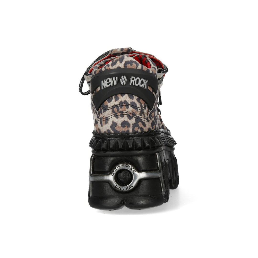 New Rock M-106WALL-C56 Leopard Print Leather Gothic Platform