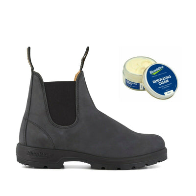 Blundstone #587 Rustic Black Chelsea Boot with Cream