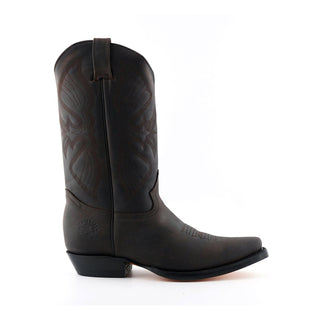 Grinders Mens Brown Cowboy Leather Boots- Louisiana