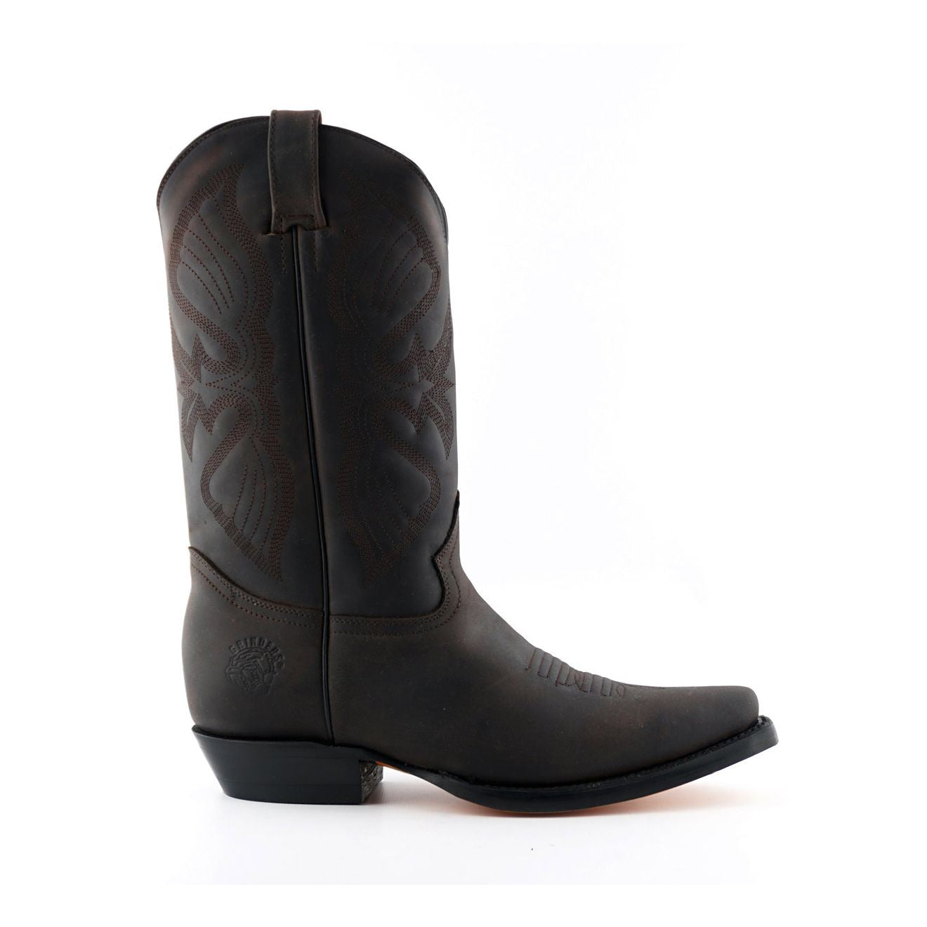 Grinders Mens Brown Cowboy Leather Boots- Louisiana