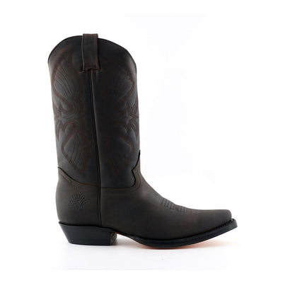 Grinders Mens Brown Cowboy Leather Boots- Louisiana