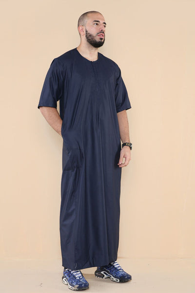 Mens Thobe Jubba Islamic Arab Moroccan Saudi Zipped Kaftan Arab Robe