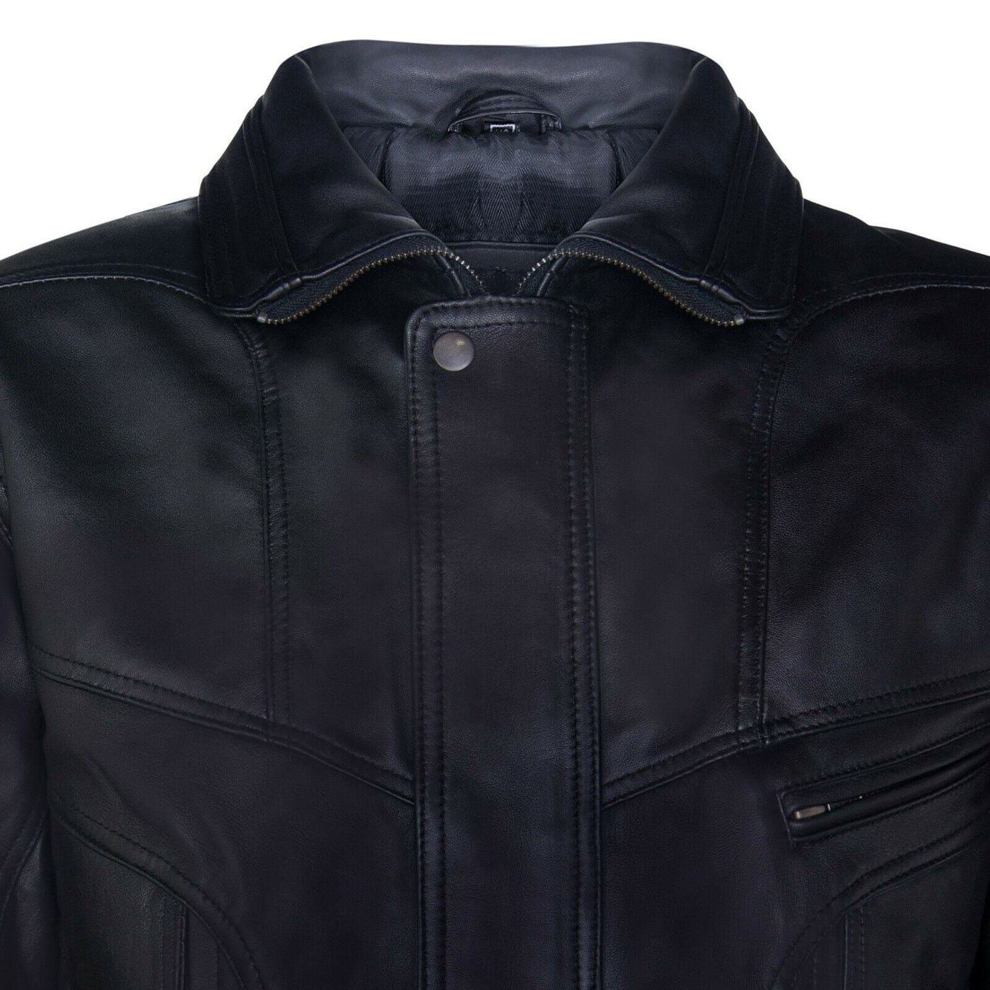 Mens Leather Bluson Tailored Bomber Jacket