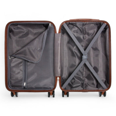 Expandable Hard Shell ABS Suitcase Set 8 Wheel Robust Travel Case Holiday Luggage