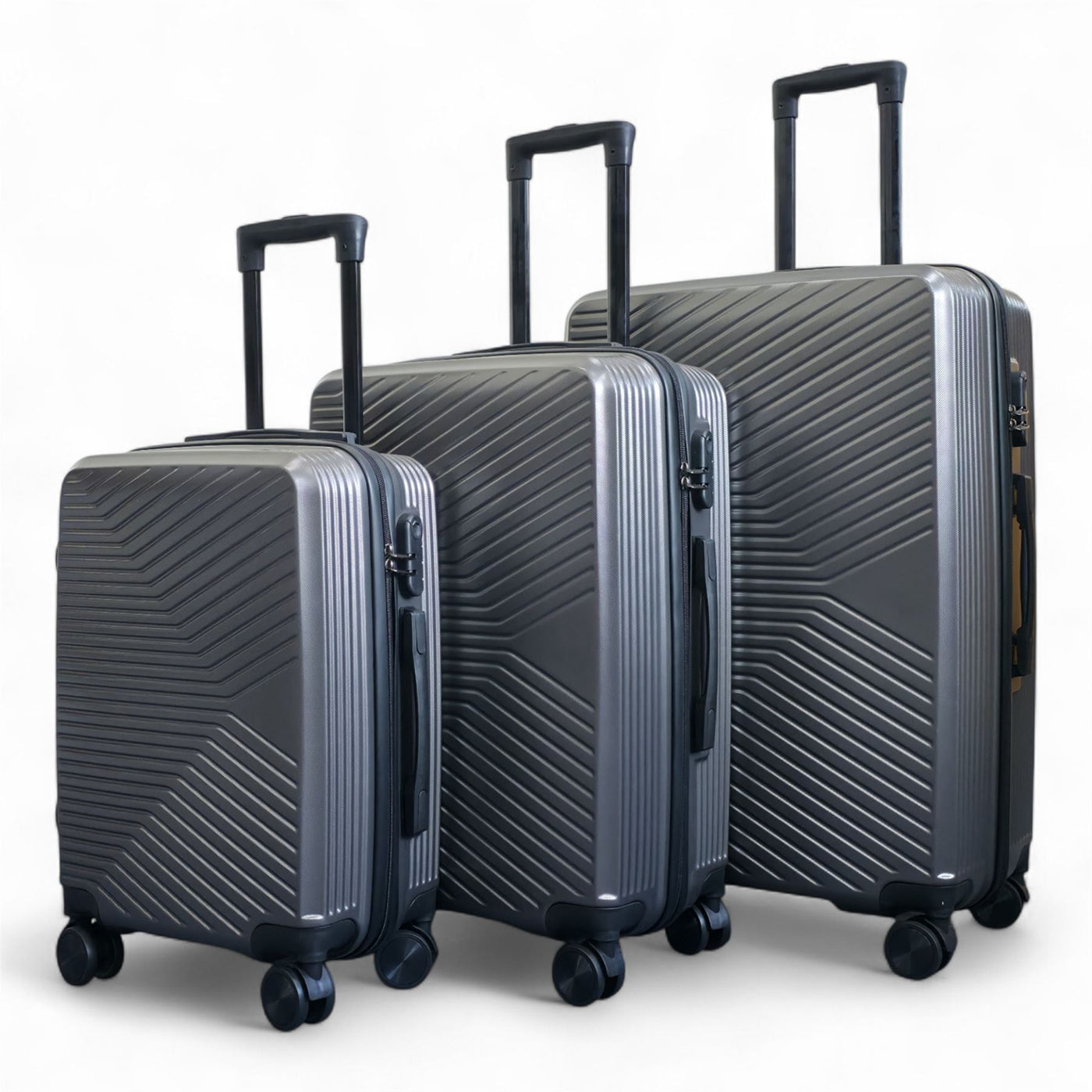 Hardshell Suitcase Set Robust 8 Wheel Luggage Cabin Case Bag
