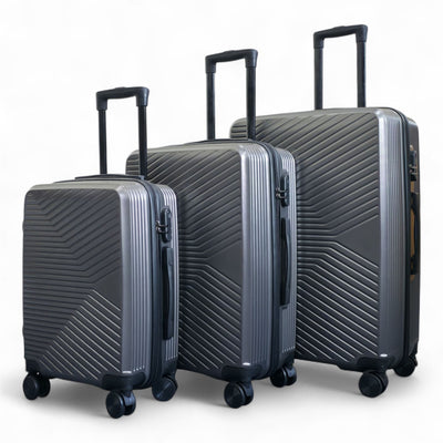 Hardshell Suitcase Set Robust 8 Wheel Luggage Cabin Case Bag