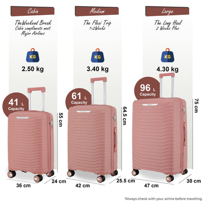 Hard Shell Suitcase Cabin TSA Luggage Travel Set