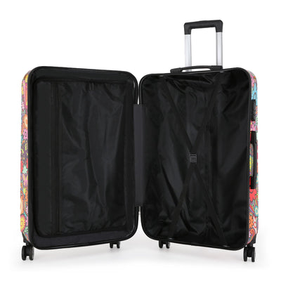 Printed Hard Shell Dual 4 Wheel Luggage Suitcase