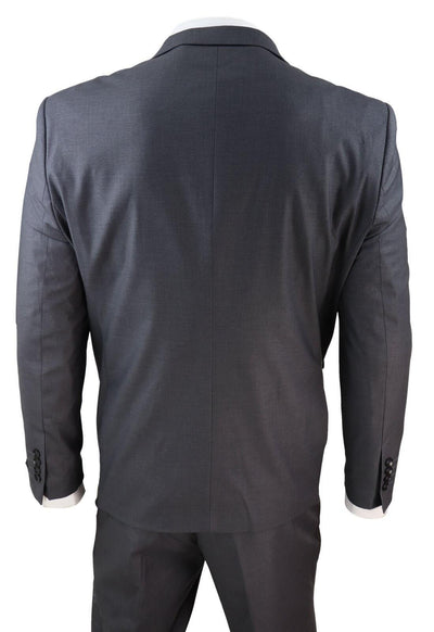 Nuovo Uomo 3 Pezzi Vestito Pianura antracite Classico Su Misura Smart Casual 1920s Formale