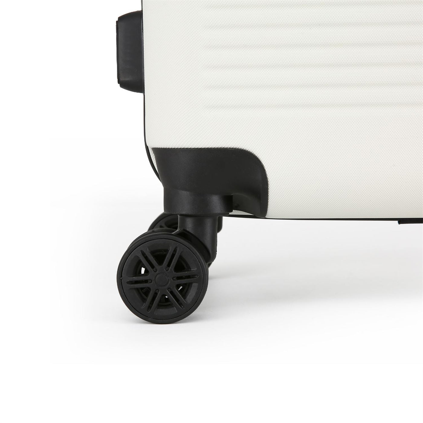 Hard Shell Cream Classic Dual 4 Wheel Luggage Suitcase Set