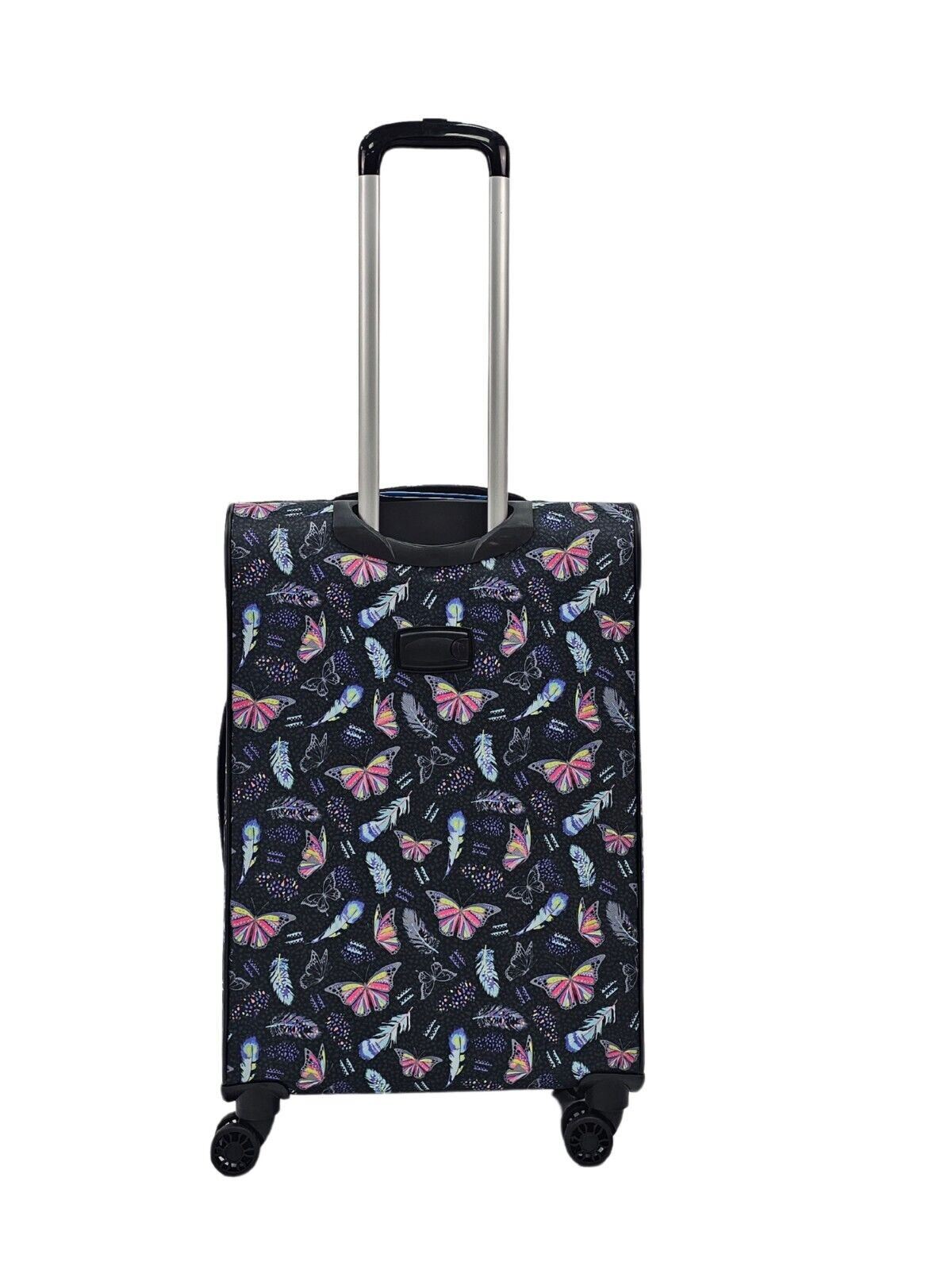 Lightweight Print Suitcases 8 Wheel Luggage Travel Soft Bags Set
