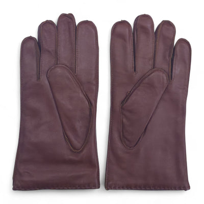 Men’s Italian Leather Warm Wool Lining Winter Stich Design Gloves - M-LGV-205