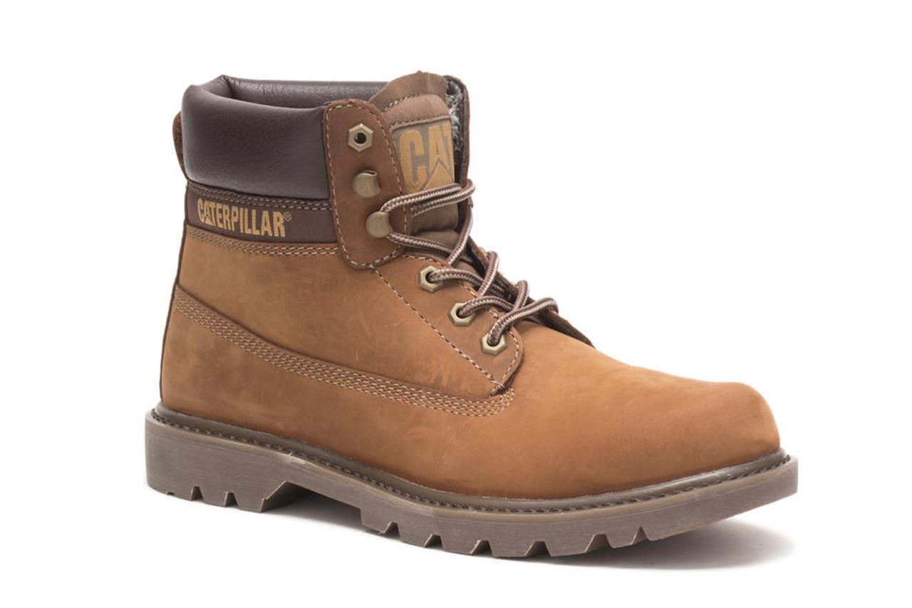 Caterpillar Colorado 2.0 Beige Leather Hiking Ankle Boots