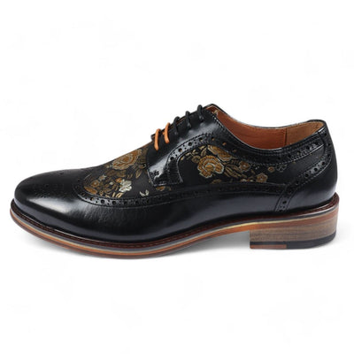 Justin Reess Men's Leather Floral Brogue Shoes - Ross